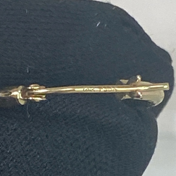 14K YELLOW GOLD etched hoop earrings REAL GOLD - Picture 13 of 14